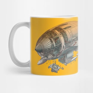 psychedelic futuristic Style Blimp Mug